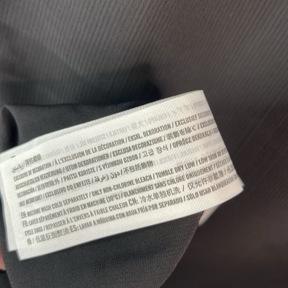 Abercrombie & Fitch NWT Draped Sheer Waist Maxi Dress Black High Neck Crepe M - Picture 11 of 13